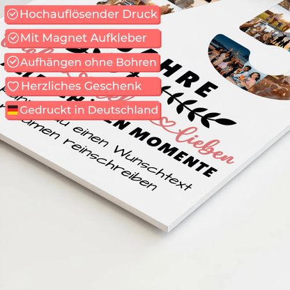 Personalisiertes Fotoboard Magnet Wandbild 75 Geburtstag Für Mama Papa Oma & Opa 4