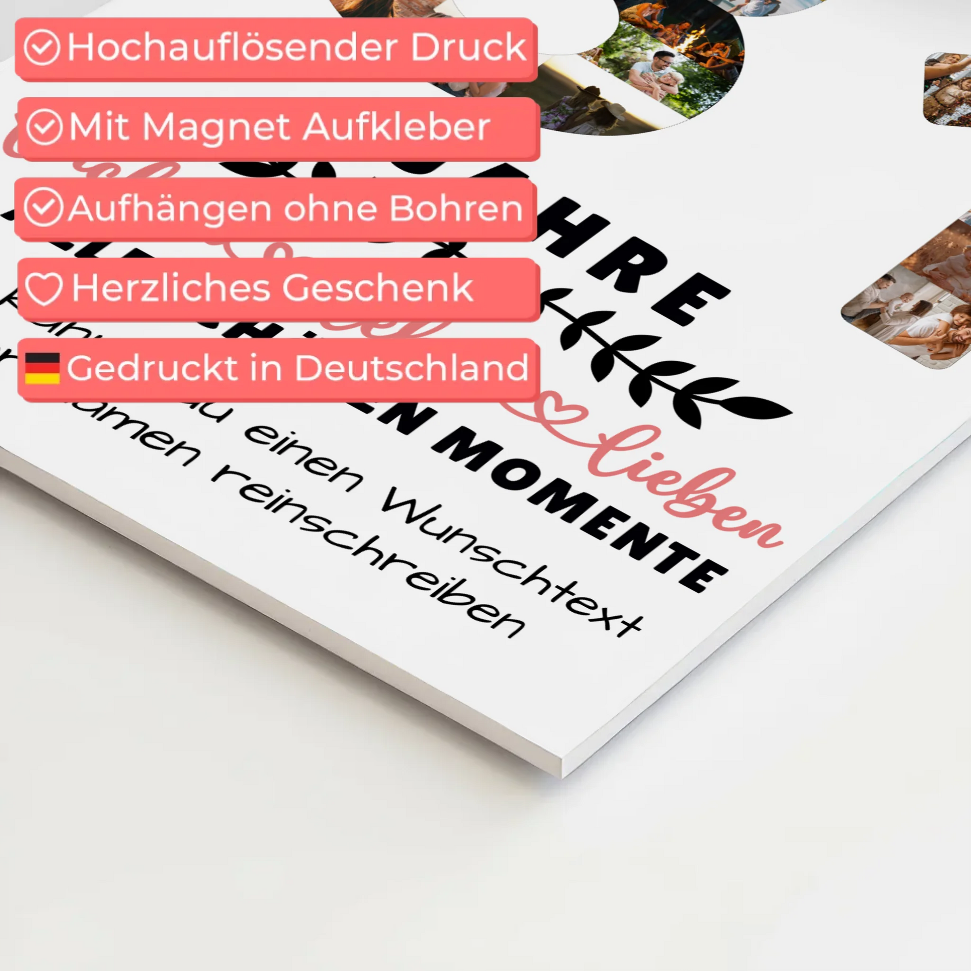 Personalisiertes Fotoboard Magnet Wandbild 81 Geburtstag Für Opa Oma Mama & Papa 4