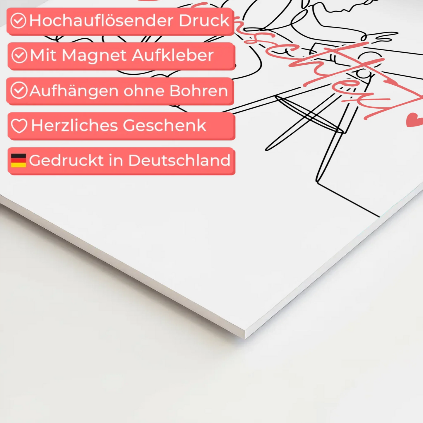 Lineart Fotoboard Magnetisch Personalisiert Astronomie Geschenk Tochter & Schwester 10