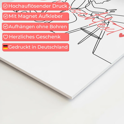 Lineart Fotoboard Magnetisch Personalisiert Astronomie Geschenk Tochter & Schwester 10