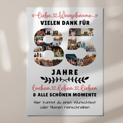Personalisiertes Fotoboard Magnet Poster 85 Geburtstag Für Opa Oma Mama & Papa 7