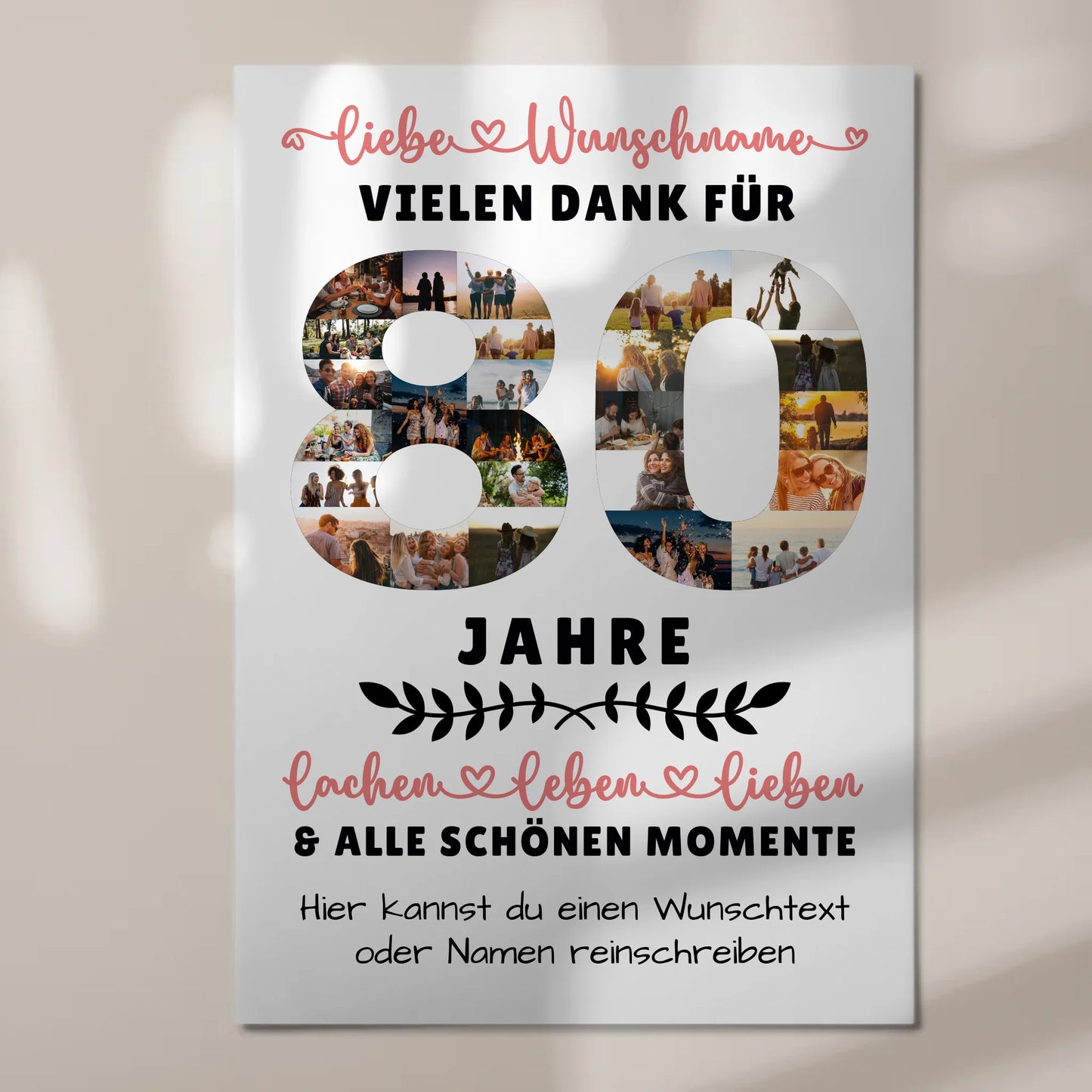 Personalisiertes Magnet Fotoboard 80 Geburtstag Für Oma Opa Mama & Papa 7