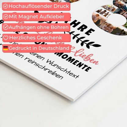 Personalisiertes Fotoboard Magnetisch 78 Geburtstag Für Papa Mama Oma & Opa 10