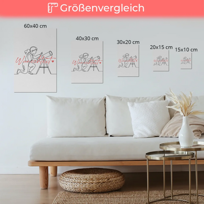 Lineart Fotoboard Magnetisch Personalisiert Astronomie Geschenk Tochter & Schwester