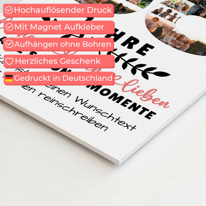 Personalisiertes Fotoboard Magnet Wandbild 88 Geburtstag Für Oma Opa Mama & Papa