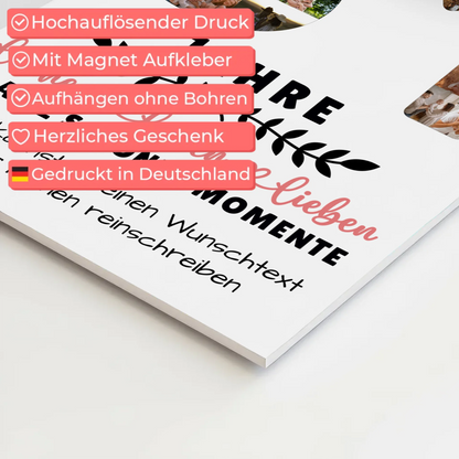 Personalisiertes Fotoboard Magnet Wandbild 81 Geburtstag Für Opa Oma Mama & Papa