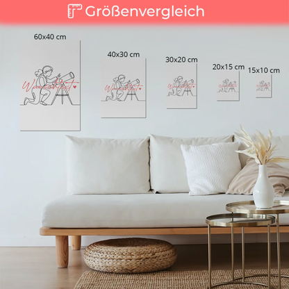 Lineart Fotoboard Magnetisch Personalisiert Astronomie Geschenk Tochter & Schwester