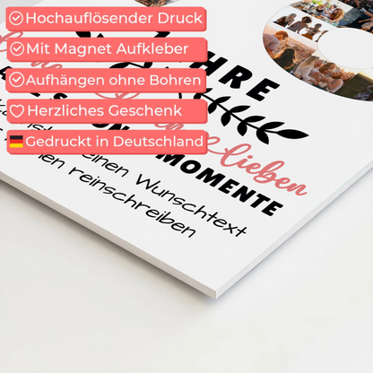 Personalisiertes Fotoboard Magnetisch 78 Geburtstag Für Papa Mama Oma & Opa