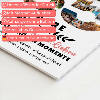 Personalisiertes Fotoboard Magnet Poster 85 Geburtstag Für Opa Oma Mama & Papa