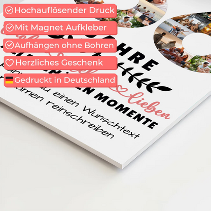 Personalisiertes Fotoboard Magnetisch 66 Geburtstag Für Mama Papa Schwester & Bruder 4