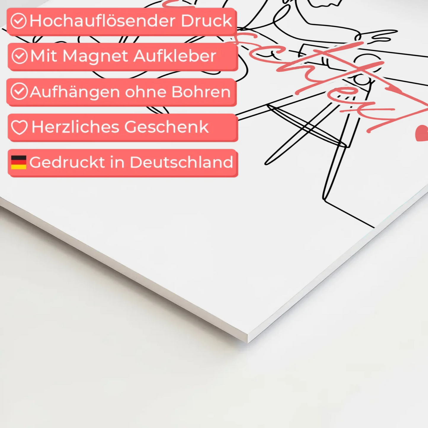 Lineart Fotoboard Magnetisch Personalisiert Astronomie Geschenk Tochter & Schwester