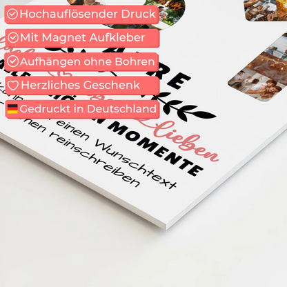 Personalisiertes Fotoboard Magnet Wandbild 81 Geburtstag Für Opa Oma Mama & Papa