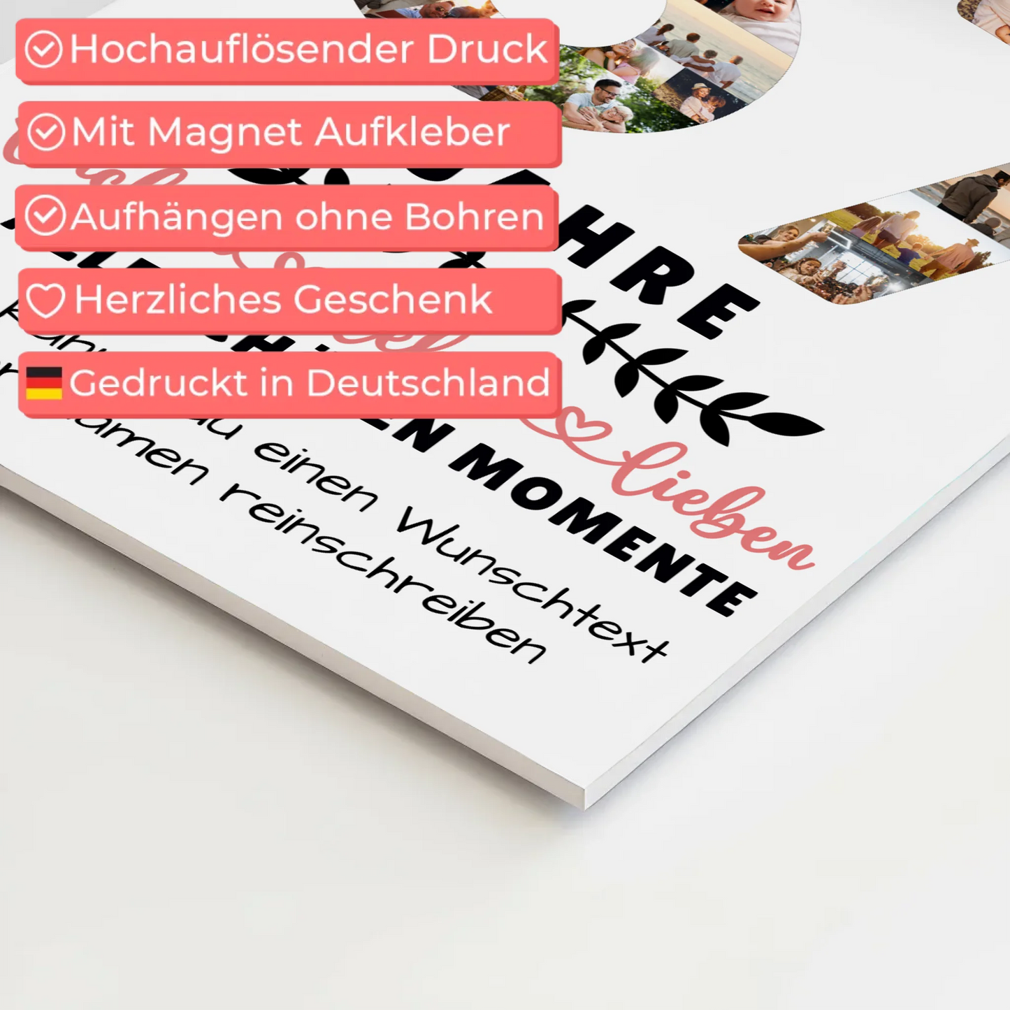 Personalisiertes Fotoboard Magnet Poster 67 Geburtstag Für Papa Mama Schwester & Bruder 4