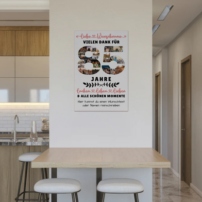 Personalisiertes Fotoboard Magnet Poster 85 Geburtstag Für Opa Oma Mama & Papa