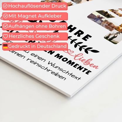 Personalisiertes Magnet Fotoboard 74 Geburtstag Für Papa Mama Oma & Opa 4