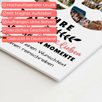 Personalisiertes Fotoboard Magnet Poster 85 Geburtstag Für Opa Oma Mama & Papa