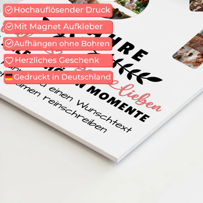 Personalisiertes Fotoboard Magnet Wandbild 81 Geburtstag Für Opa Oma Mama & Papa