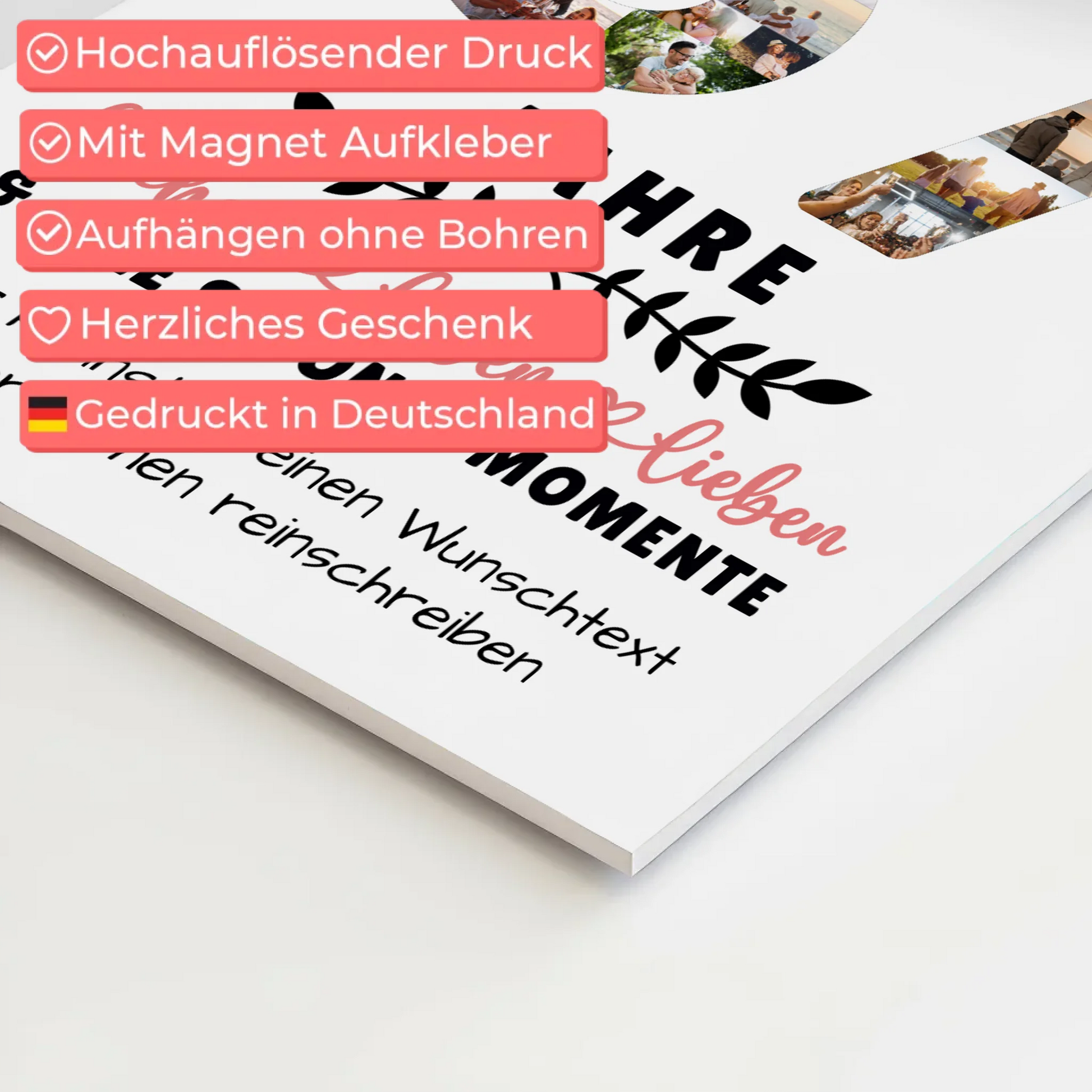 Personalisiertes Fotoboard Magnet Poster 67 Geburtstag Für Papa Mama Schwester & Bruder 10