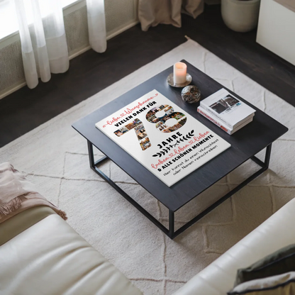 Personalisiertes Fotoboard Magnetisch 78 Geburtstag Für Papa Mama Oma & Opa