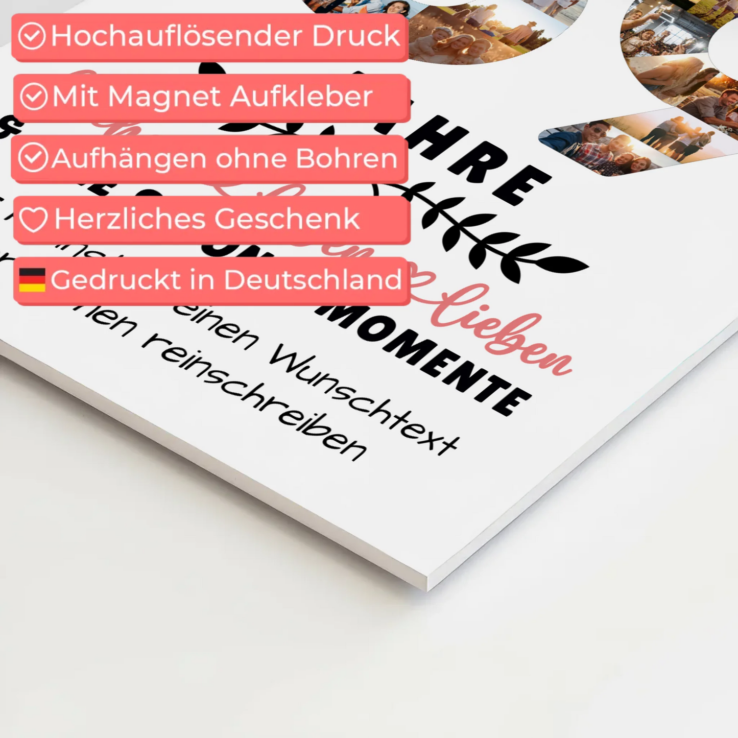 Personalisiertes Fotoboard 59 Geburtstag Für Mama Papa Schwester & Bruder 10