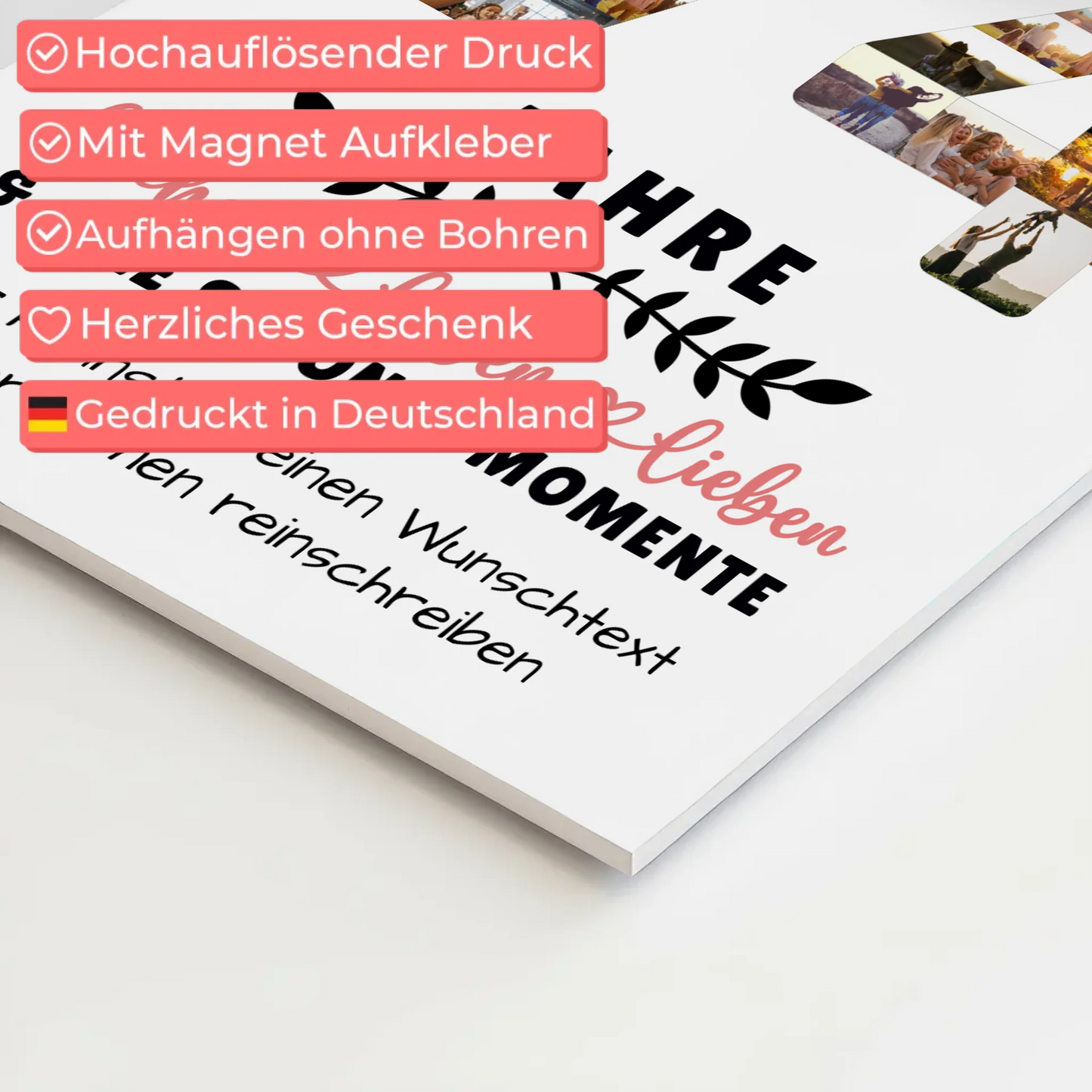 Personalisiertes Magnet Fotoboard 74 Geburtstag Für Papa Mama Oma & Opa 10