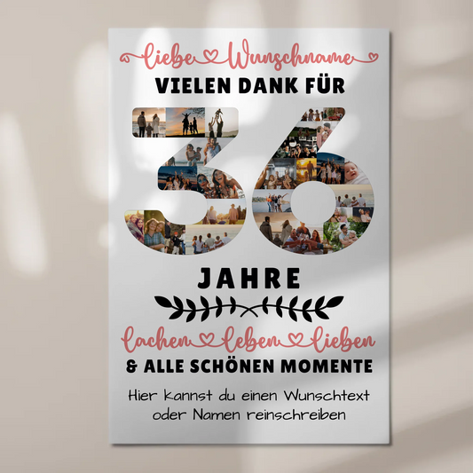 Personalisiertes Fotoboard Magnetisch 36 Geburtstag Für Tochter Sohn Bruder Neffe Nicht & Schwester 1