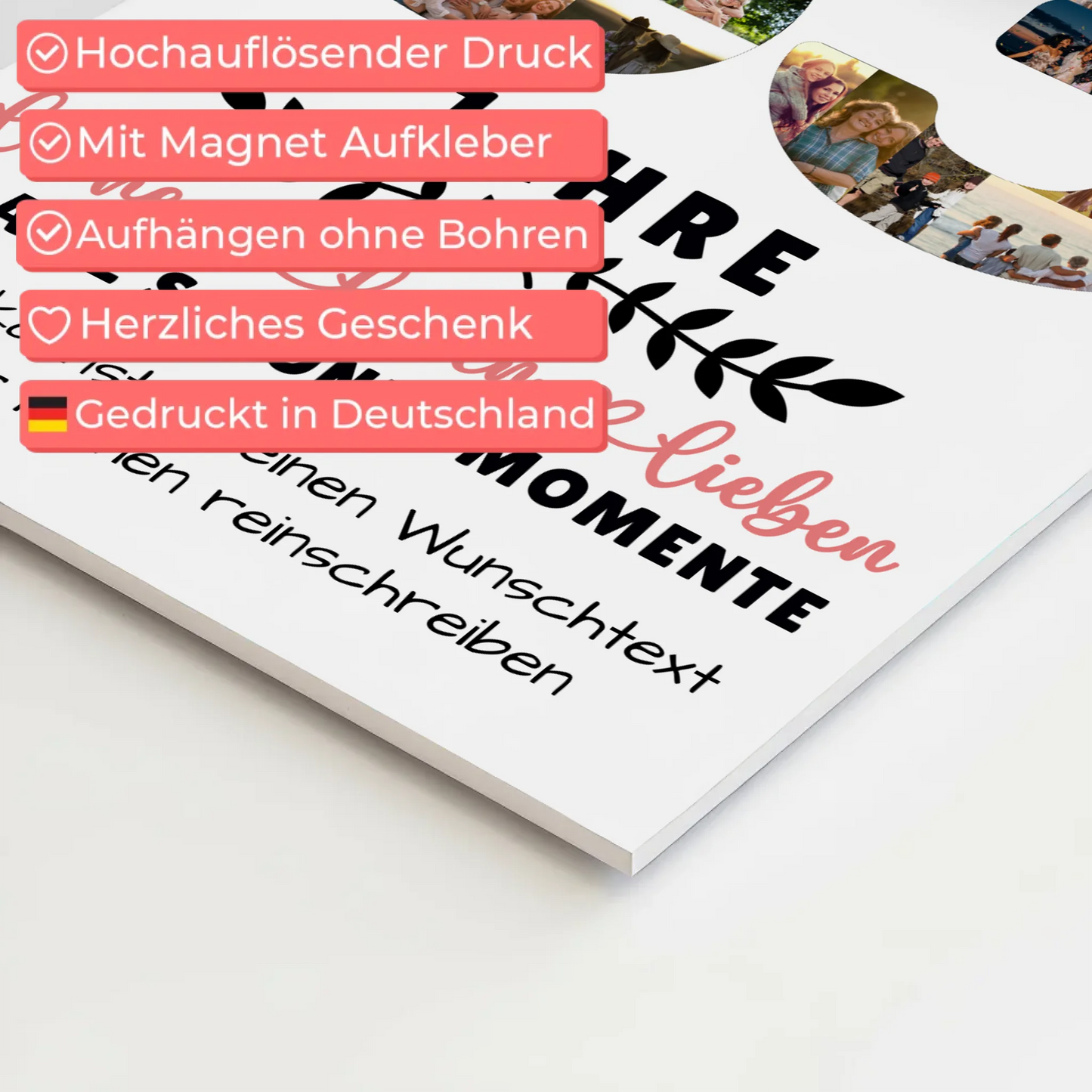 Personalisiertes Fotoboard 83 Geburtstag Für Opa Oma Papa & Mama