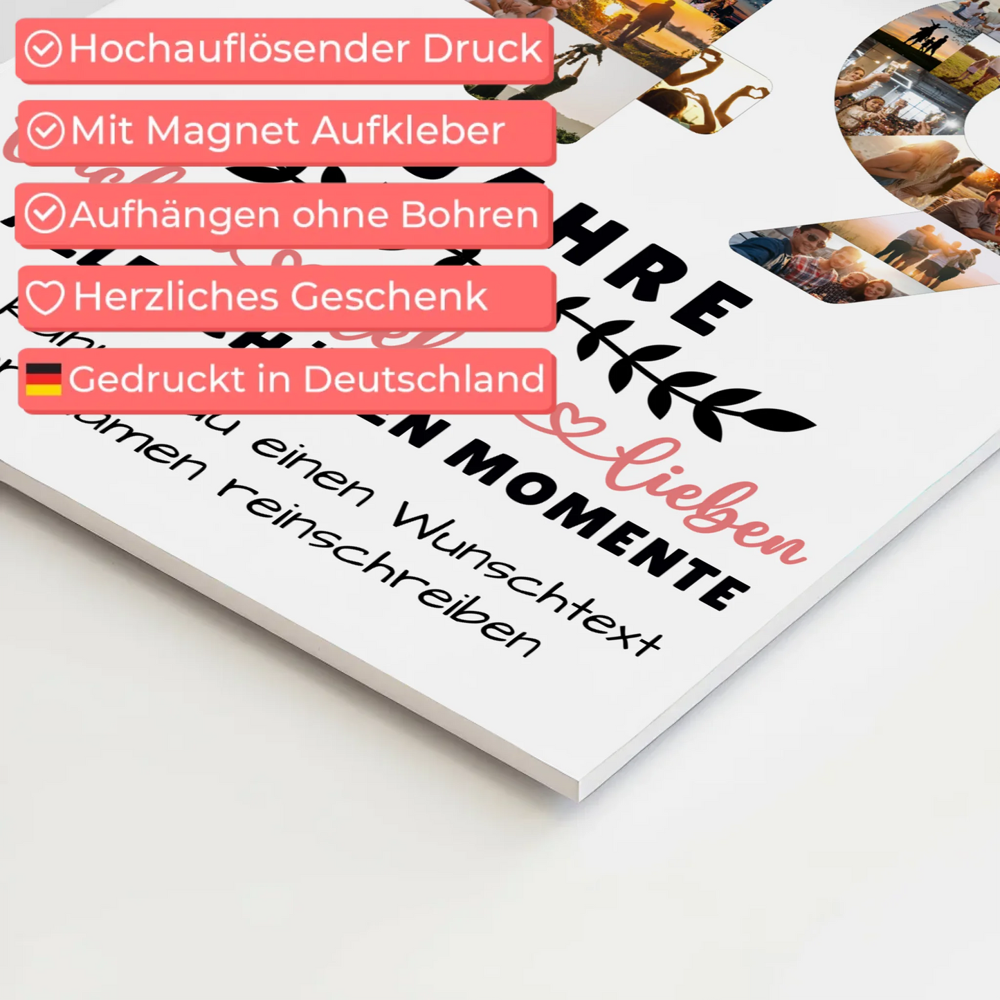 Personalisiertes Fotoboard Magnet Poster 49 Geburtstag Für Bruder Schwester Mama & Papa 4