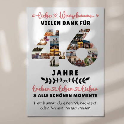 Personalisiertes Fotoboard Magnet Wandbild 46 Geburtstag Für Papa Mama Schwester & Bruder 7