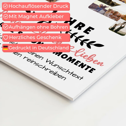 Personalisiertes Magnet Fotoboard 74 Geburtstag Für Papa Mama Oma & Opa