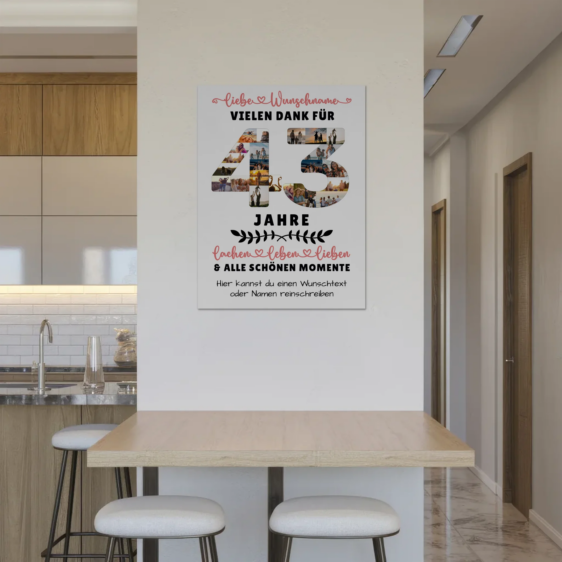 Personalisiertes Fotoboard Magnet Poster 43 Geburtstag Für Schwester Bruder Mama & Papa 8