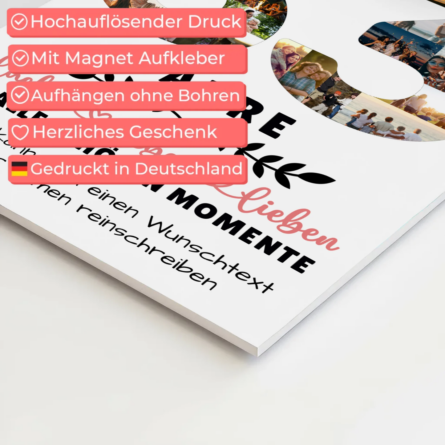 Personalisiertes Fotoboard 83 Geburtstag Für Opa Oma Papa & Mama