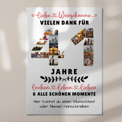 Personalisiertes Fotoboard 41 Geburtstag Für Bruder Schwester Papa & Mama 7