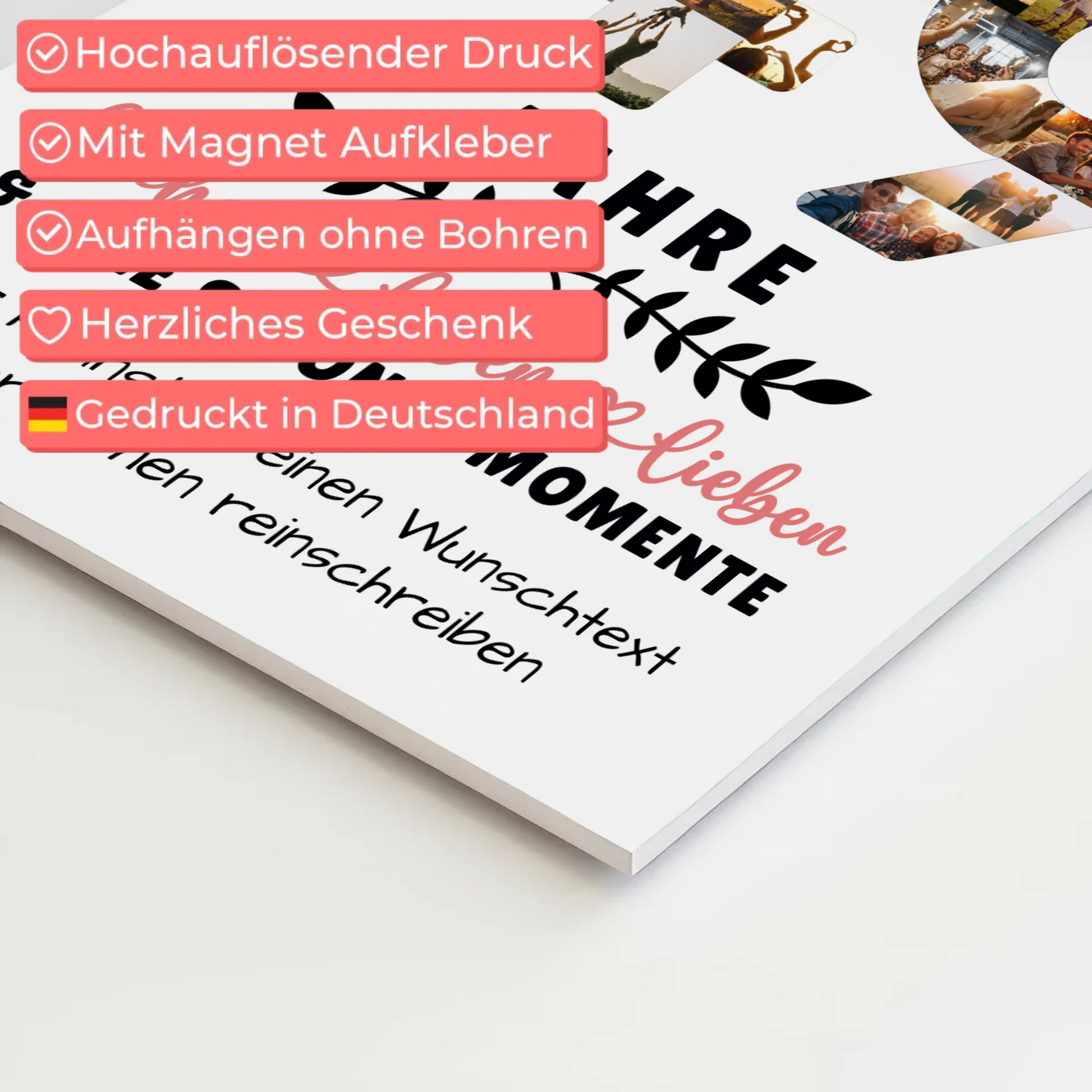 Personalisiertes Fotoboard Magnet Poster 49 Geburtstag Für Bruder Schwester Mama & Papa 10