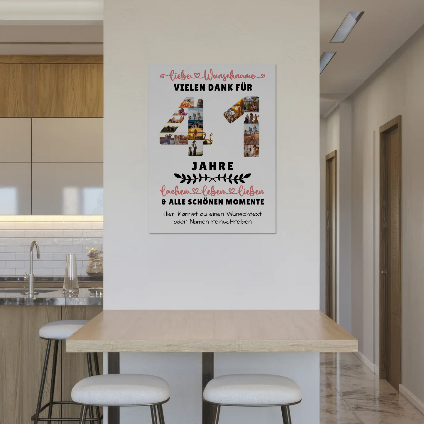 Personalisiertes Fotoboard 41 Geburtstag Für Bruder Schwester Papa & Mama 8