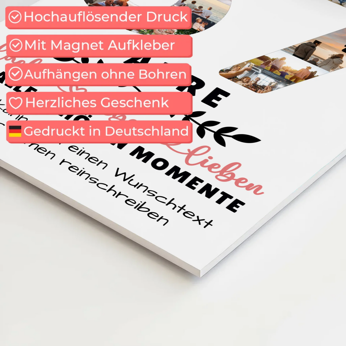 Personalisiertes Fotoboard Magnet Poster 67 Geburtstag Für Papa Mama Schwester & Bruder