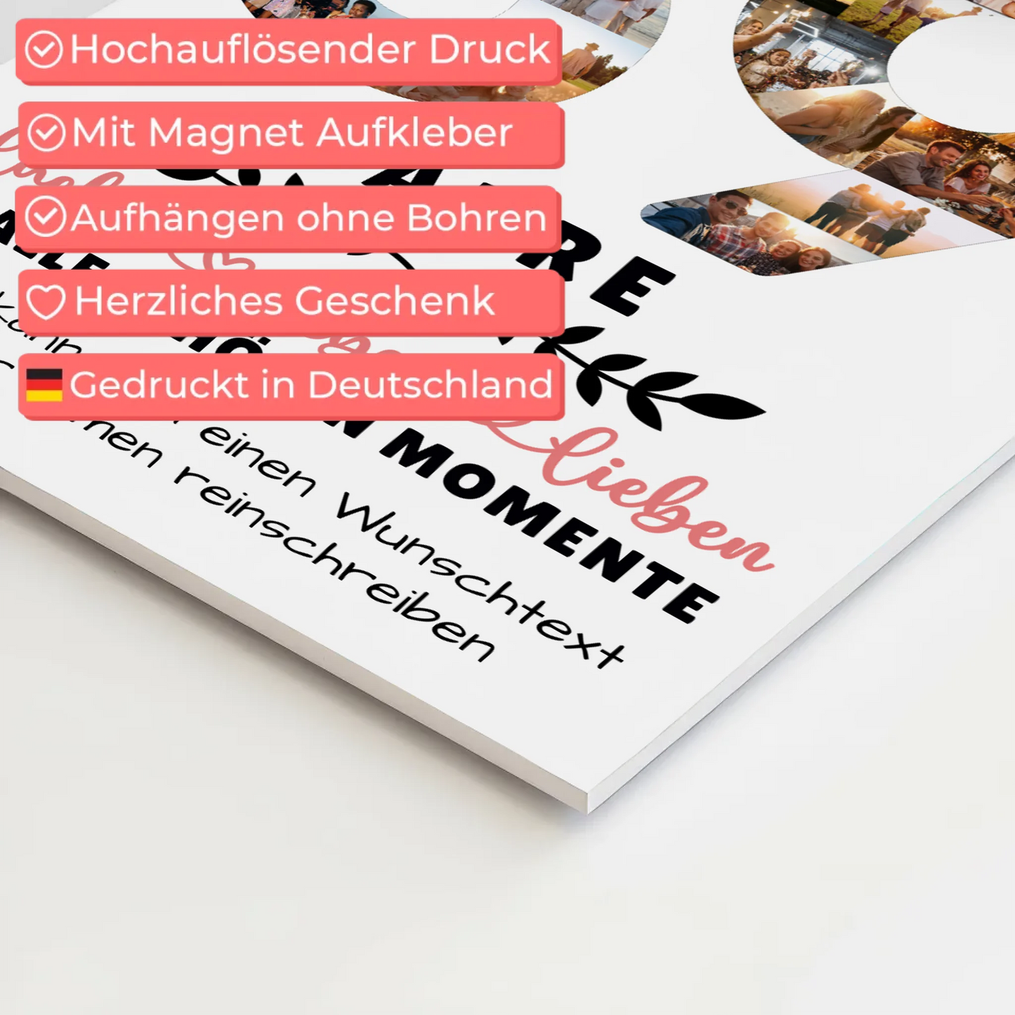 Personalisiertes Fotoboard 59 Geburtstag Für Mama Papa Schwester & Bruder