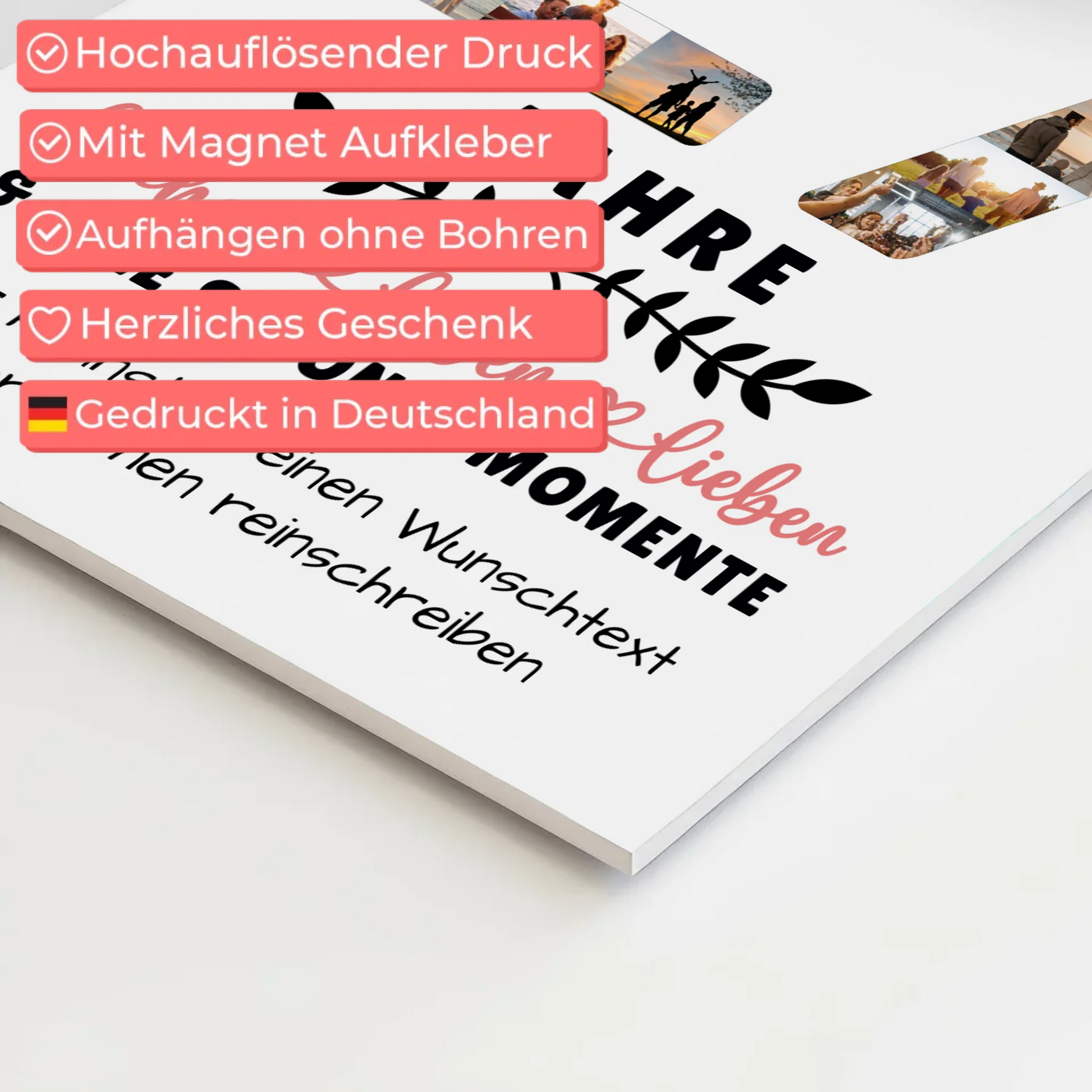 Personalisiertes Fotoboard Magnet Wandbild 27 Geburtstag Für Sohn Tochter Bruder Schwester Nichte & Neffe 10