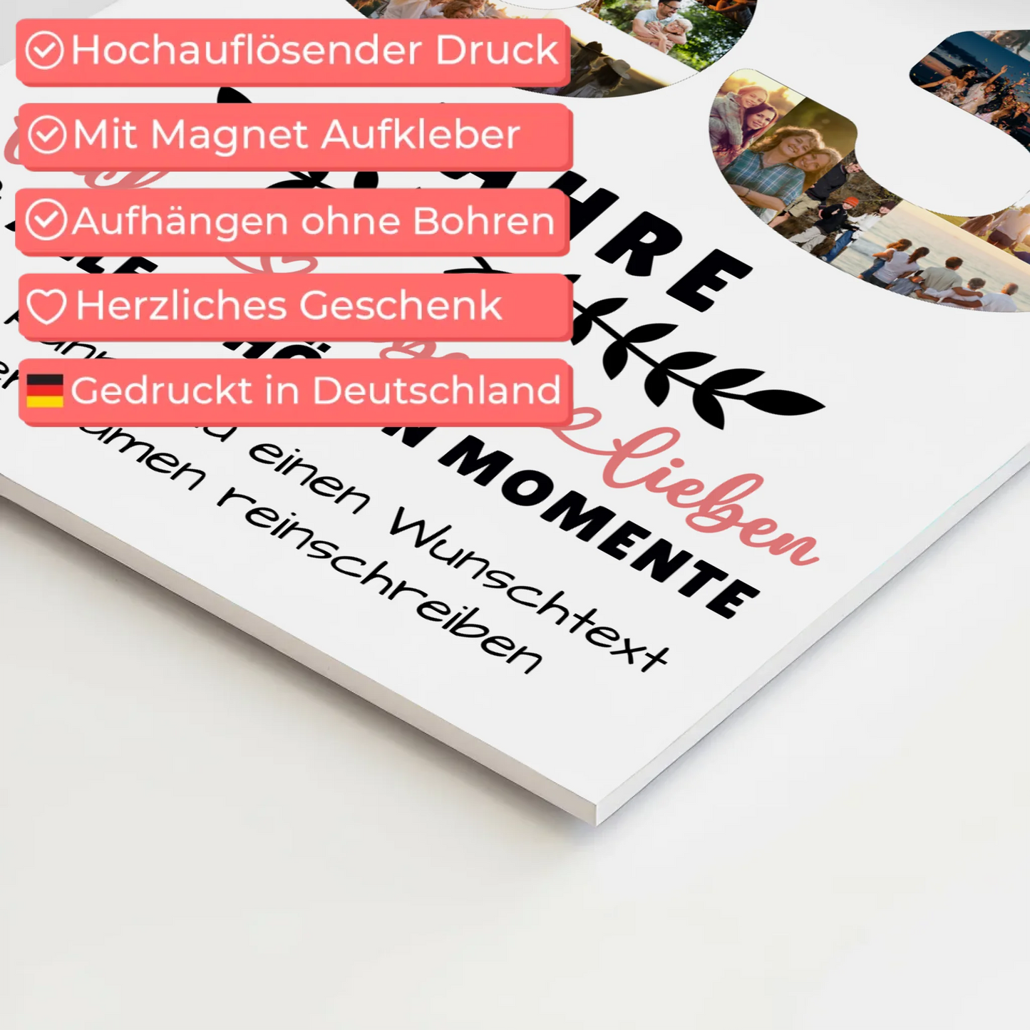 Personalisiertes Fotoboard 83 Geburtstag Für Opa Oma Papa & Mama