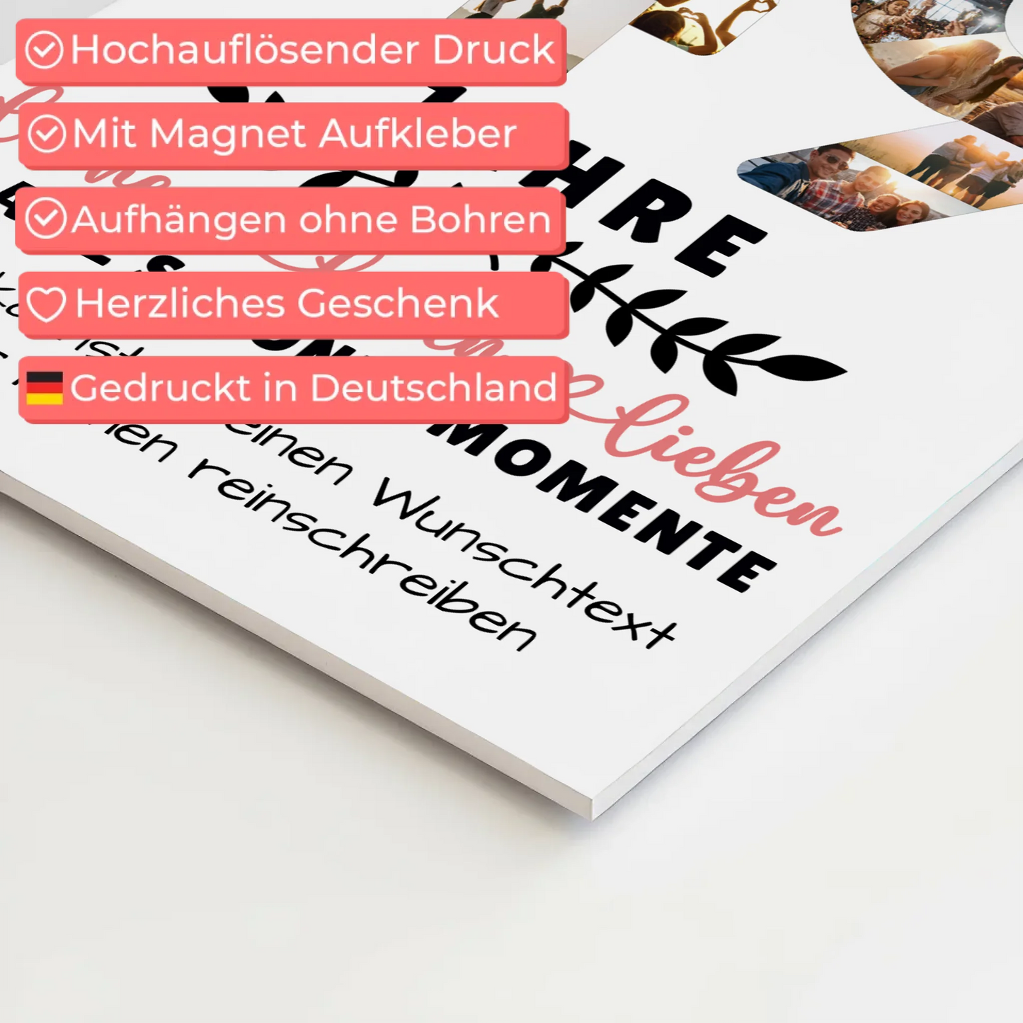 Personalisiertes Fotoboard Magnet Poster 49 Geburtstag Für Bruder Schwester Mama & Papa