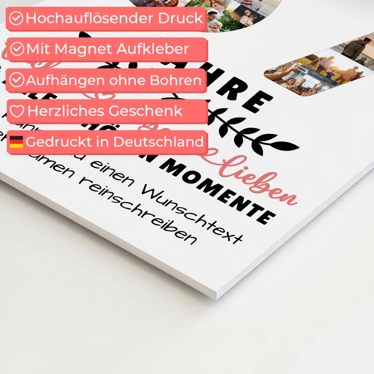 Personalisiertes Fotoboard Magnet Poster 67 Geburtstag Für Papa Mama Schwester & Bruder