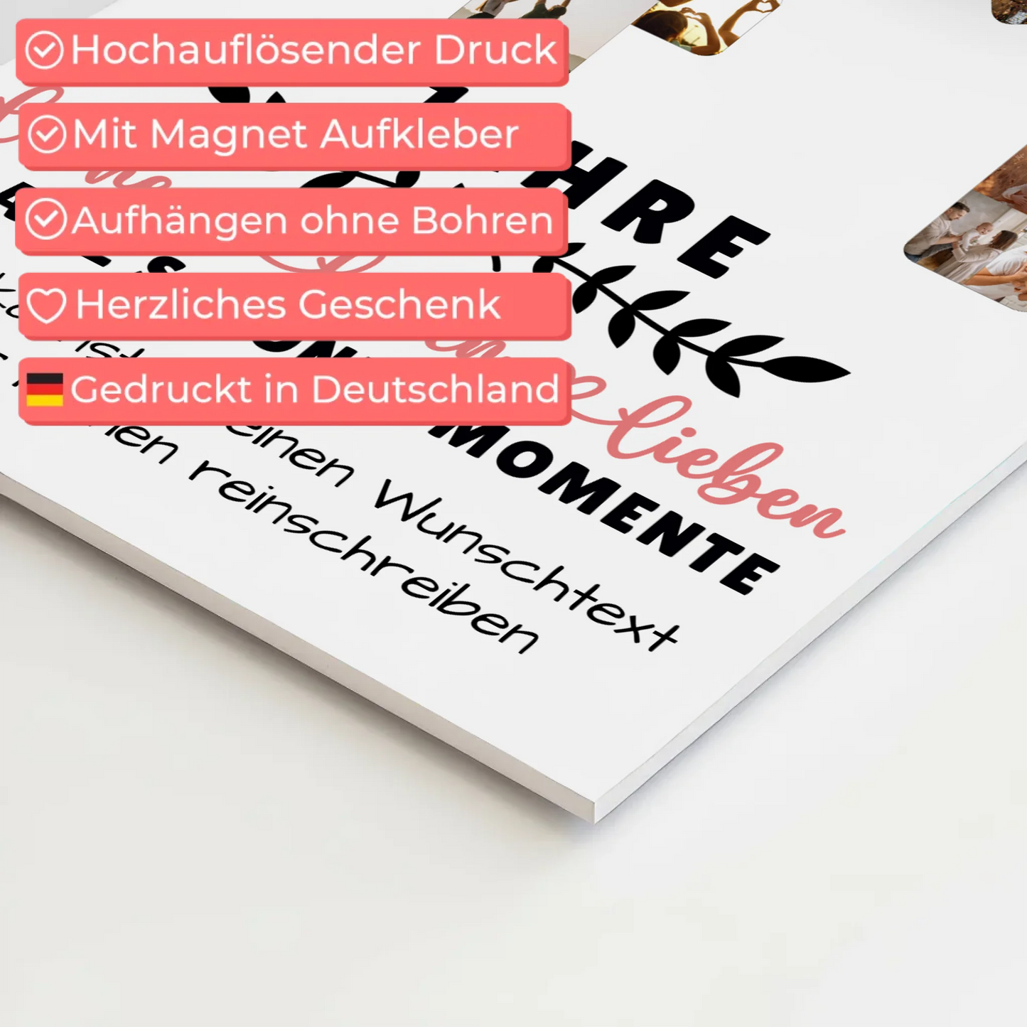 Personalisiertes Fotoboard 41 Geburtstag Für Bruder Schwester Papa & Mama