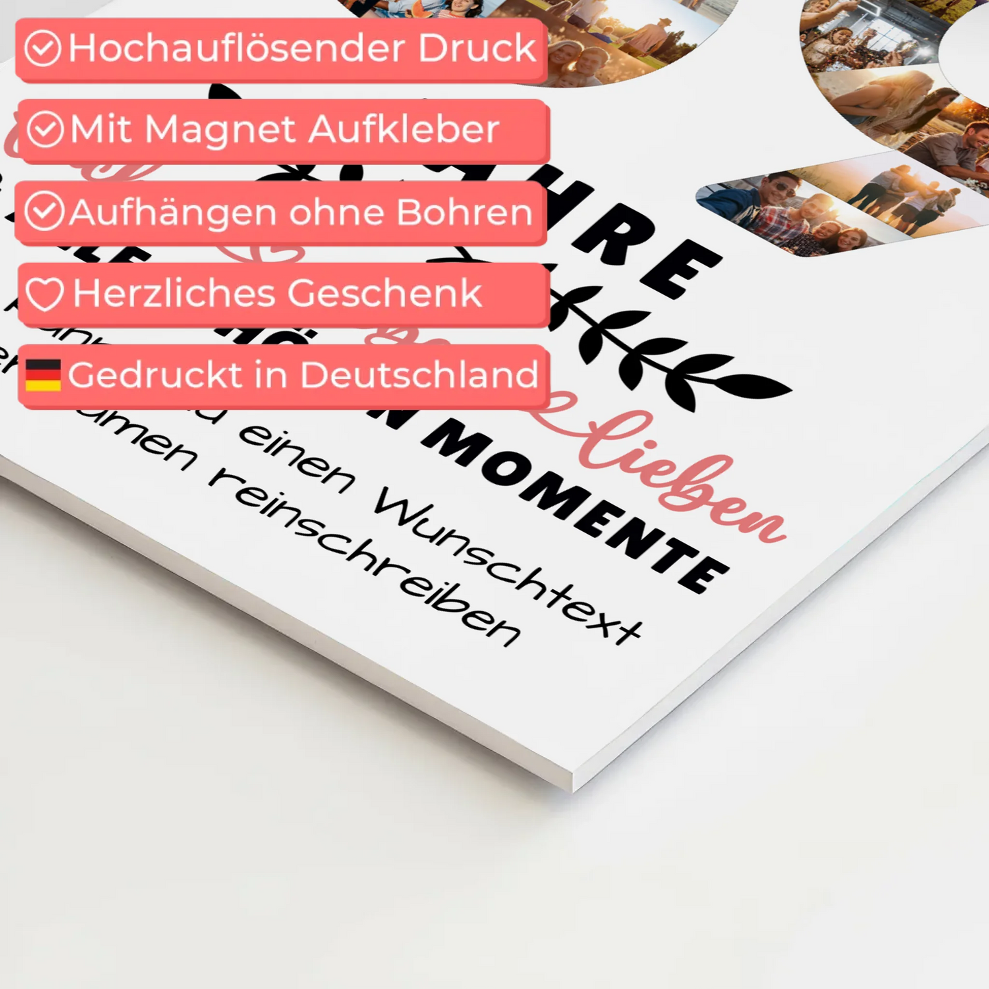 Personalisiertes Fotoboard 59 Geburtstag Für Mama Papa Schwester & Bruder