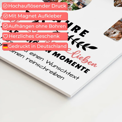 Personalisiertes Fotoboard Magnet Poster 61 Geburtstag Für Papa Mama Bruder & Schwester