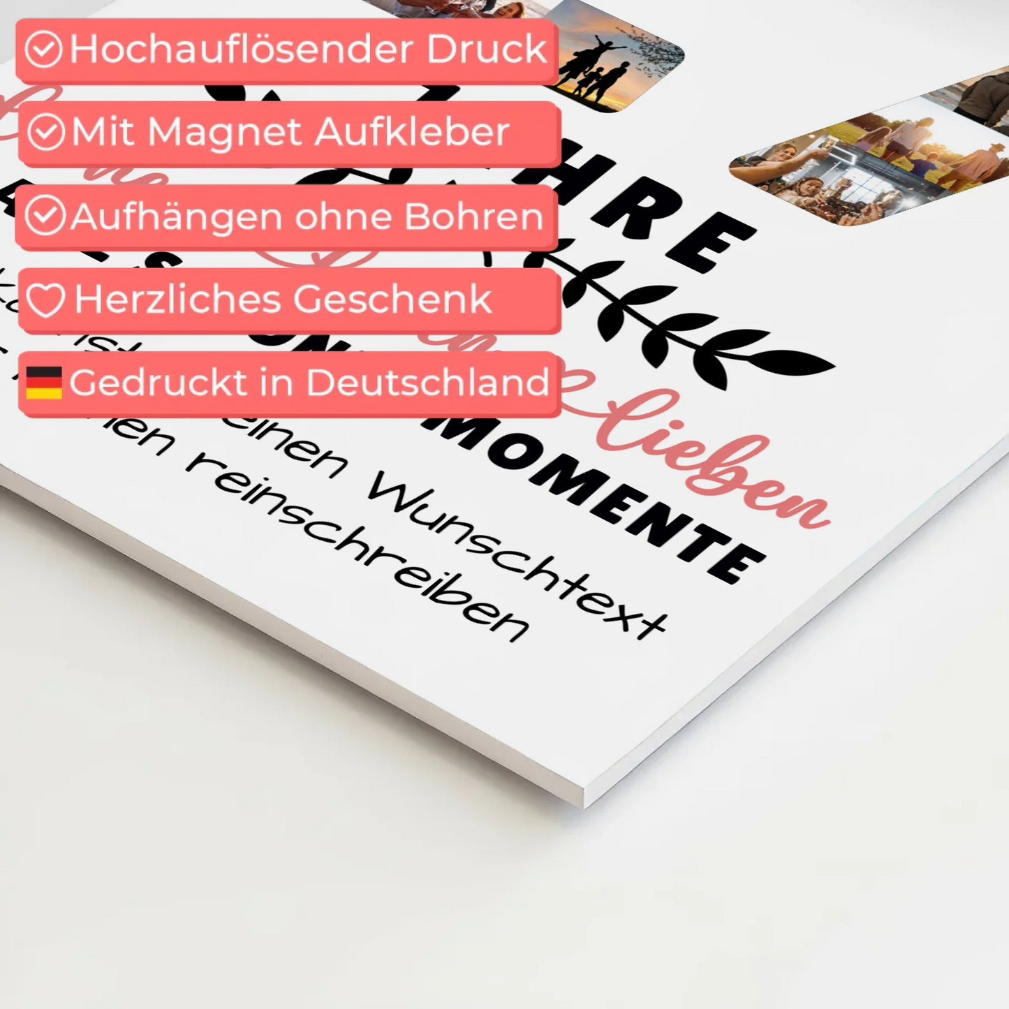 Personalisiertes Fotoboard Magnet Wandbild 27 Geburtstag Für Sohn Tochter Bruder Schwester Nichte & Neffe