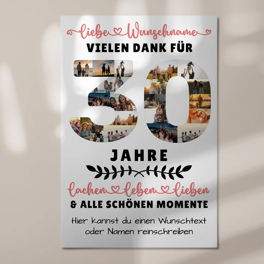 Personalisiertes Fotoboard Magnetisch 30 Geburtstag Für Tochter Sohn Bruder Neffe Nicht & Schwester 1