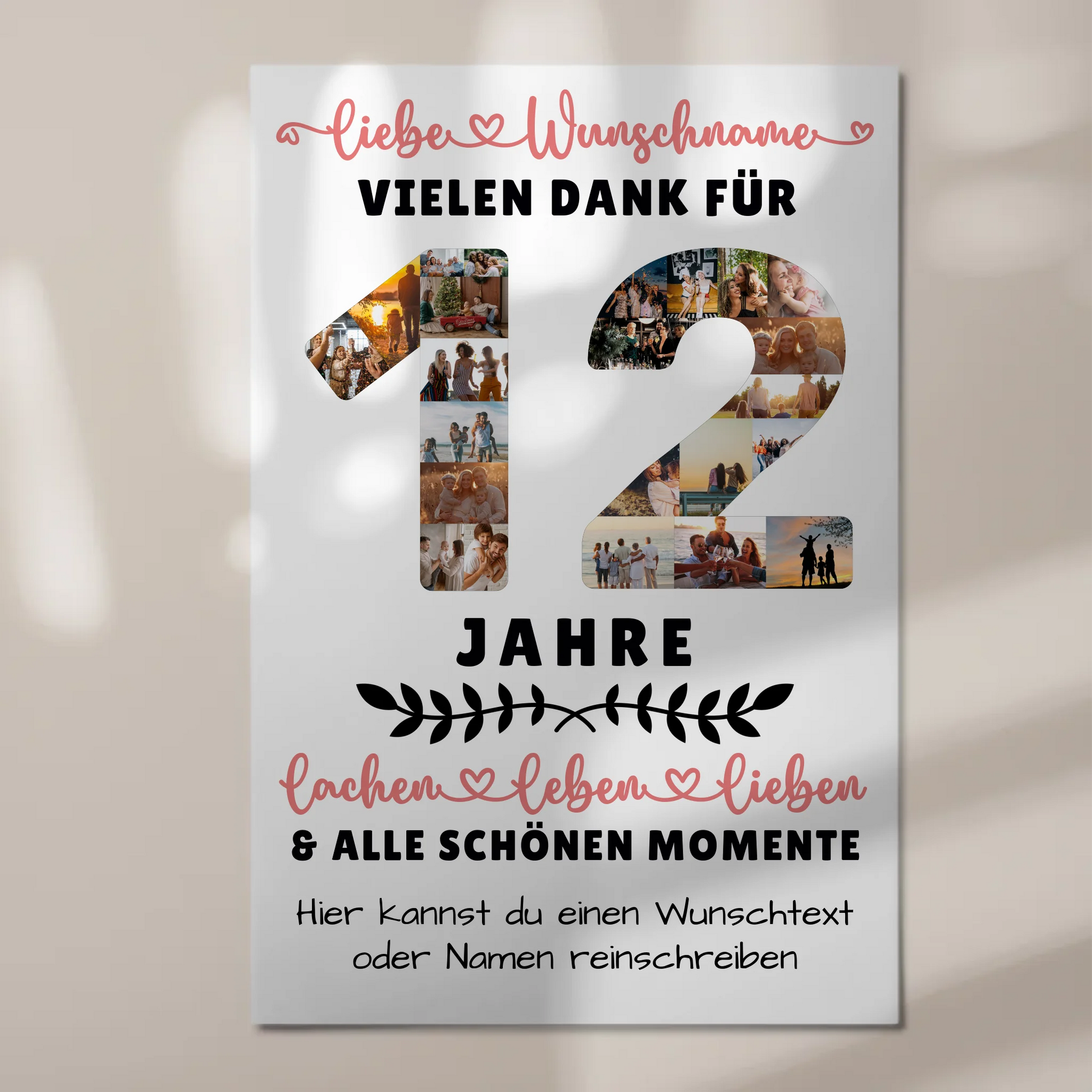 Personalisiertes Fotoboard Magnetisch 12 Geburtstag Für Tochter Sohn Bruder Neffe Nicht & Schwester 1