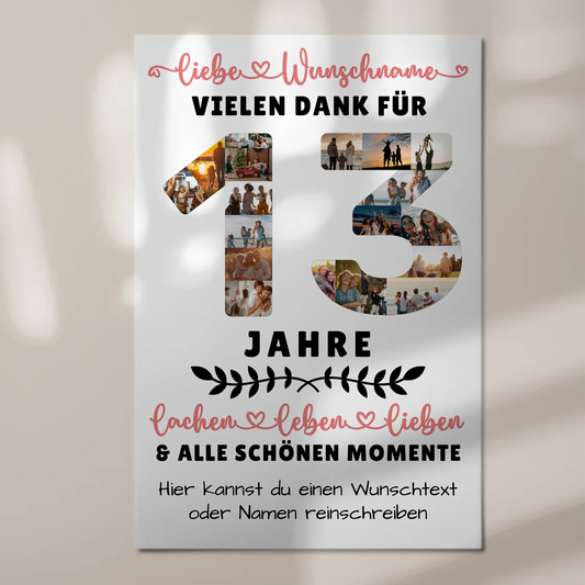 Personalisiertes Fotoboard Magnet Poster 13 Geburtstag Für Sohn Tochter Schwester Bruder Neffe & Nichte 1