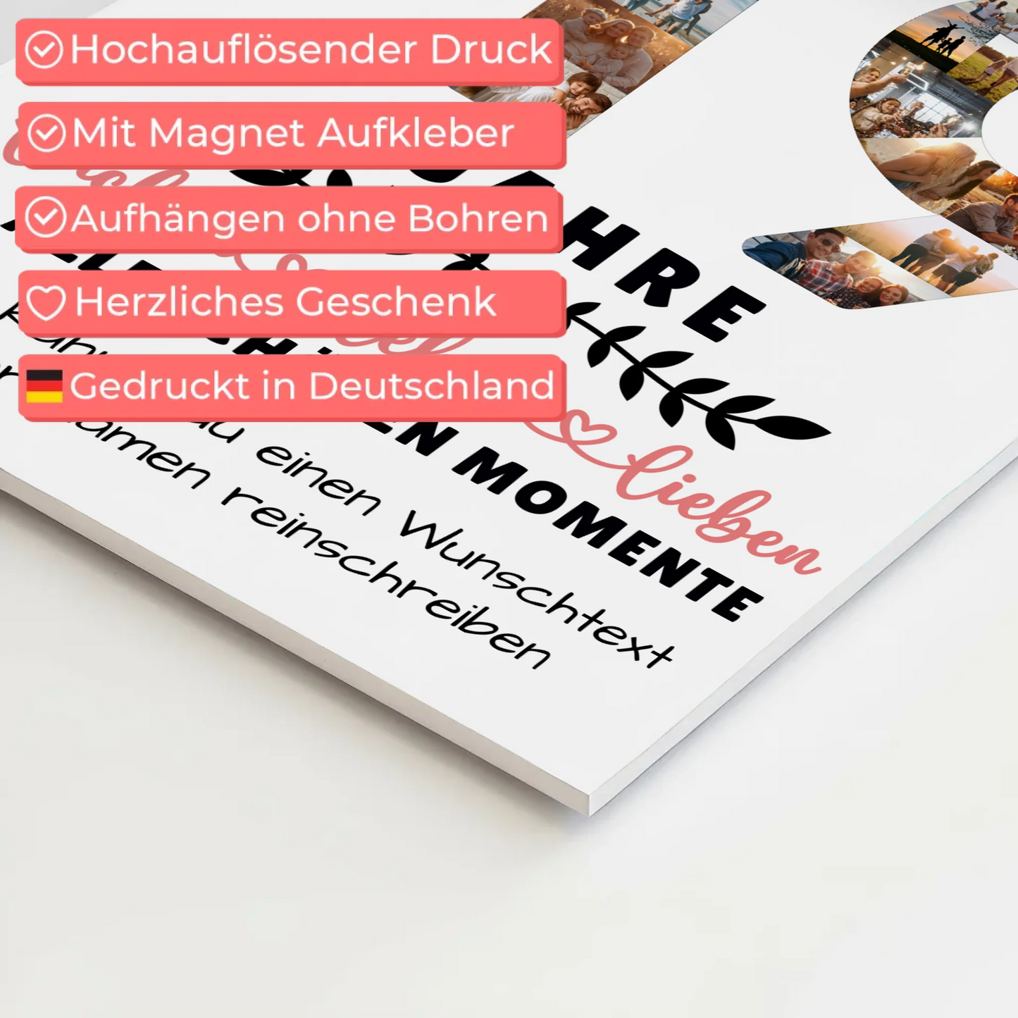 Personalisiertes Fotoboard Magnet Poster 19 Geburtstag Für Sohn Tochter Schwester Bruder Neffe & Nichte 4