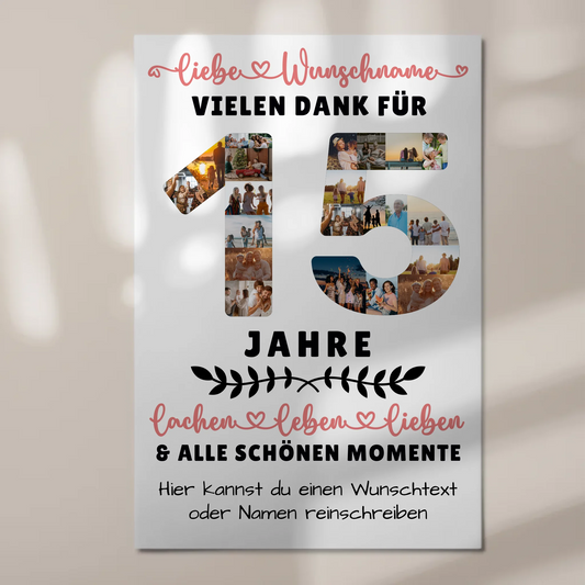 Personalisiertes Fotoboard Magnet Wandbild 15 Geburtstag Für Sohn Tochter Bruder Schwester Nichte & Neffe 1